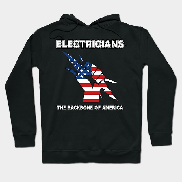 Electrician Gift Electrical Retirement Journeyman Foreman Apprentice Union Worker Hoodie by Shirtsurf